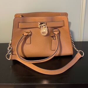 Michael Kors • Brown Hamilton Saffiano Leather Satchel